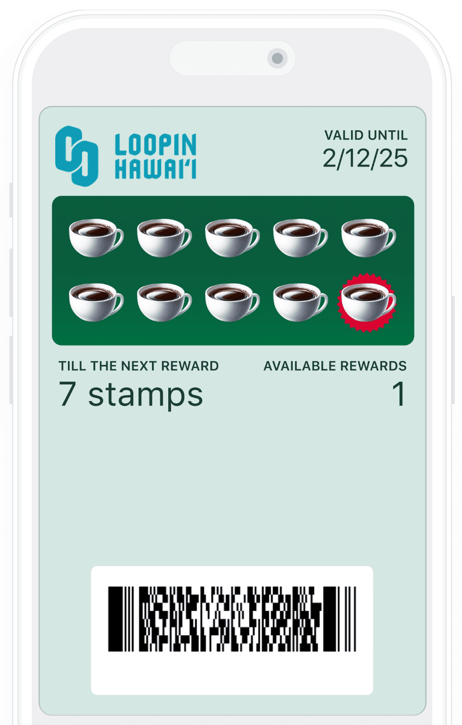 Points loyalty card preview