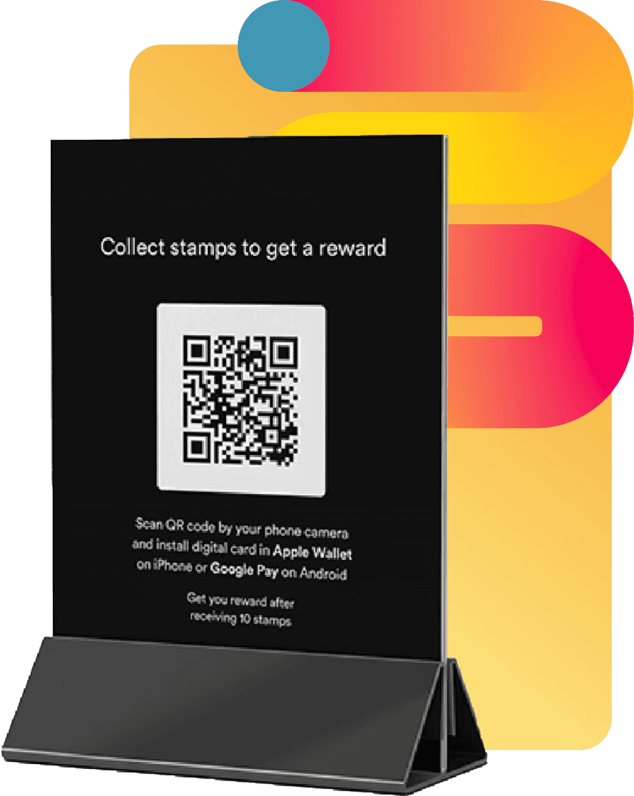 QR code promotional display stand