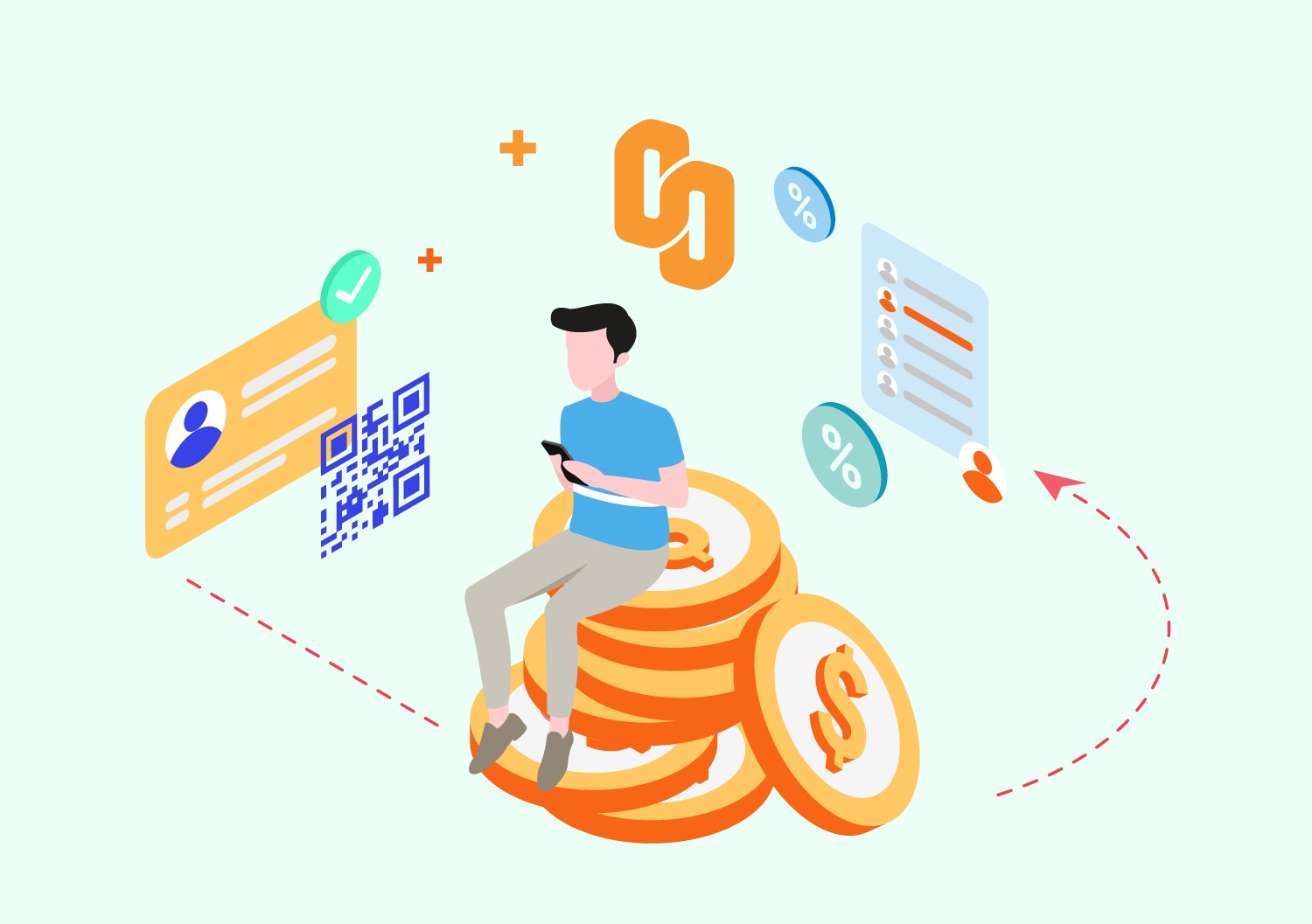 Illustration of tiered loyalty rewards and customer tiers