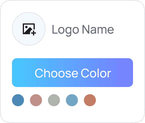 Color and logo customization controls
